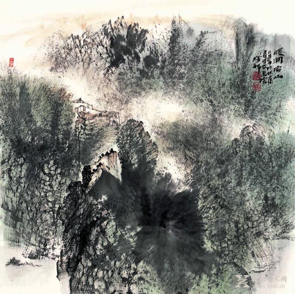 中国书画 国画 山水画 > 胡宝利国画作品-暖润家山   商品详细商品