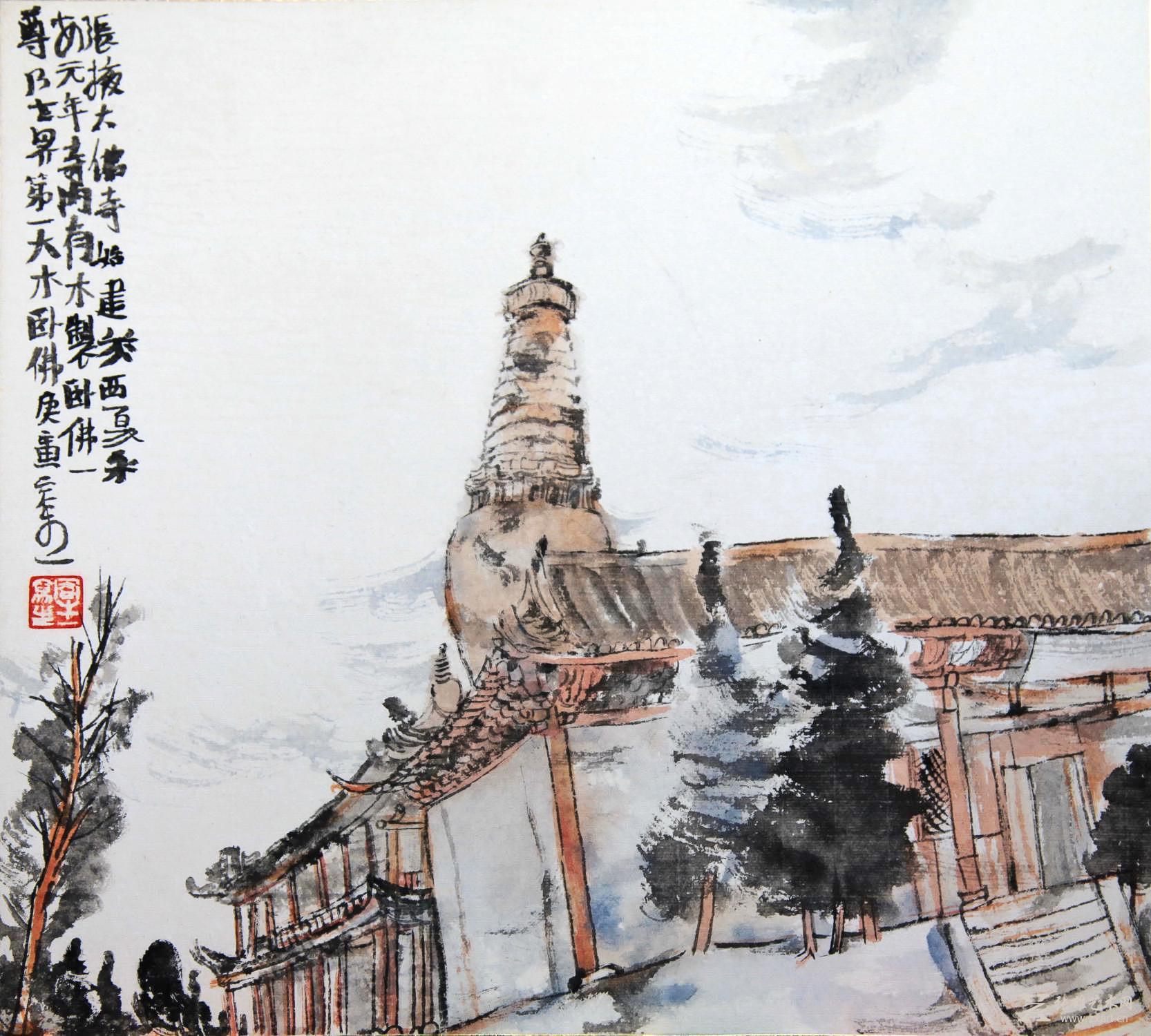中国书画 国画 名家画 > 张掖大佛寺  商品详细商品评价商品咨询服务