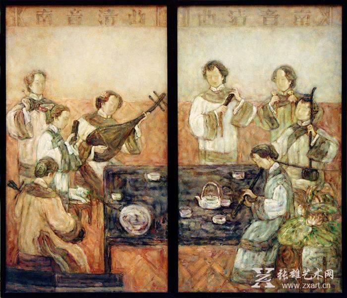 商品描述 蔡永辉油画作品《南音清曲 获中国油画展优秀奖&